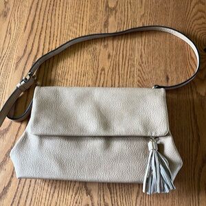 Mode Lux Elegant Tan Leather Shoulder Bag